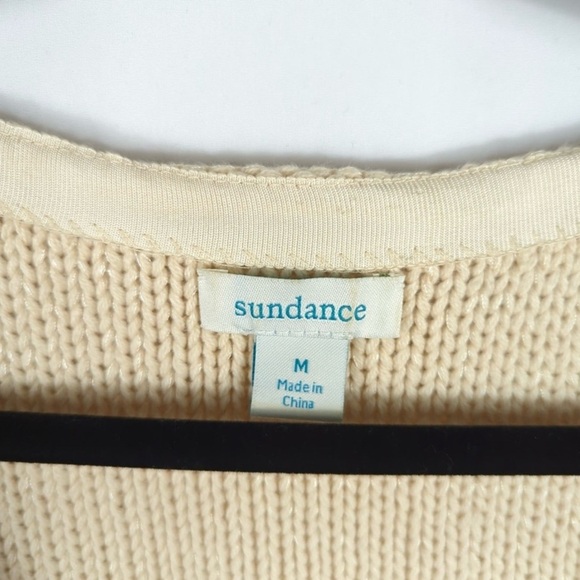 Sundance Cloudscape Cardigan Tan Beige Button Front Open Knit Size Medium - Picture 4 of 6